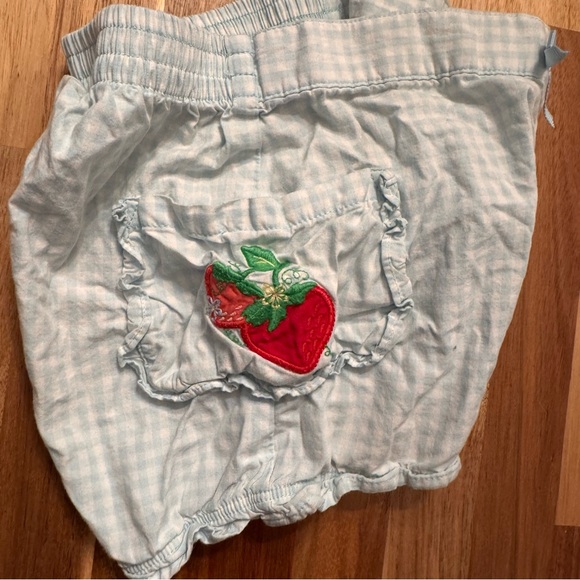 Gymboree Vintage 2006 Strawberry Gingham Shorts Blue White 4T 240258447 - Picture 4 of 5